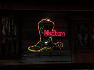 marlboro man neon sign